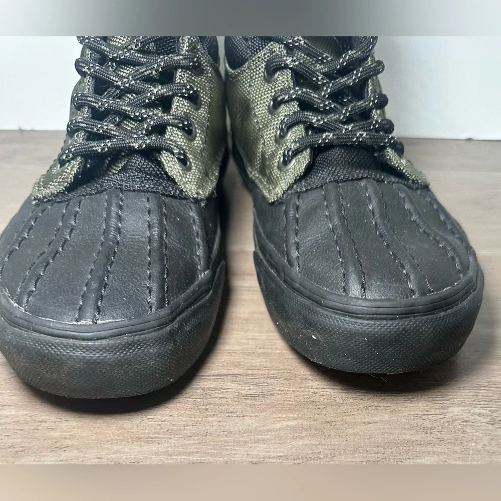 VANS SK8-HI DEL PATO DUCK BOOTS, M 5.5 W 7‎ Green/Black All Weather MTE 360.
